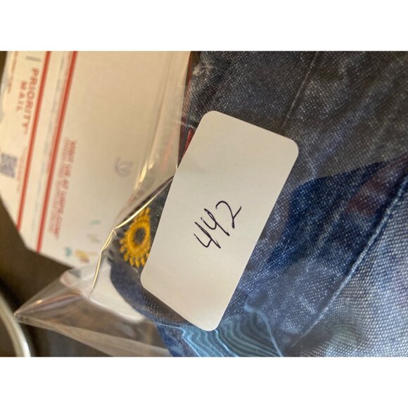 Womens Vintage Ty Wear 2 Piece Denim Embroidered Aztec Top Jeans 8 Blue Cotton - Picture 13 of 13